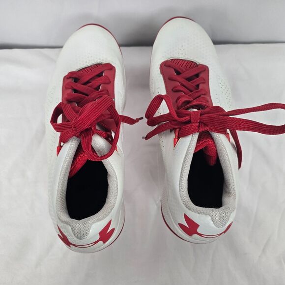 Under Armour Athletic Shoe Men's Size 12.5 White Red # 1238492-103 Micro G - Picture 12 of 15